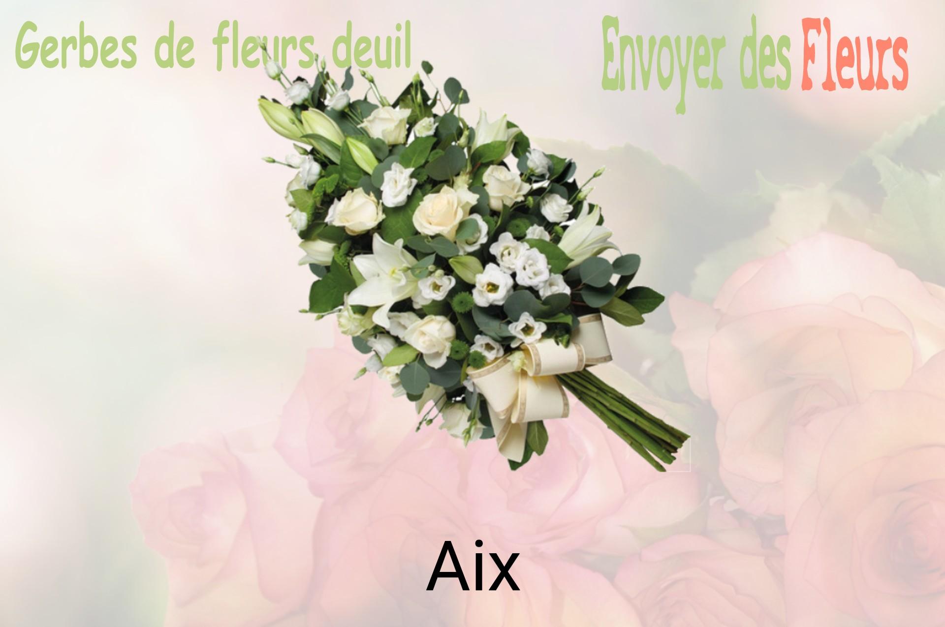 Gerbe de fleurs de deuil livrée à Aix